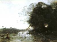 Corot, Jean-Baptiste-Camille - Le Marais Au Grand Arbre Et A La Chevriere
